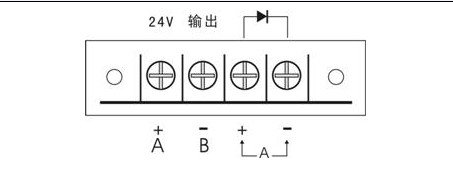 卸下變送器接線端的旋蓋，可以看到如圖所示的接線端子。