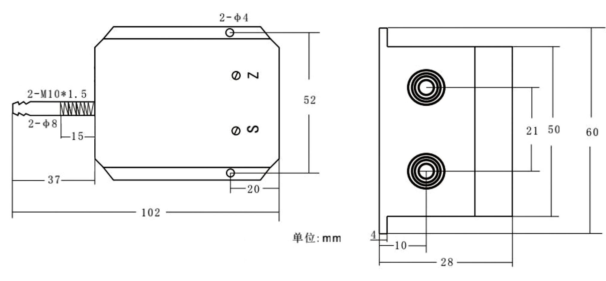 PTL802D尺寸圖